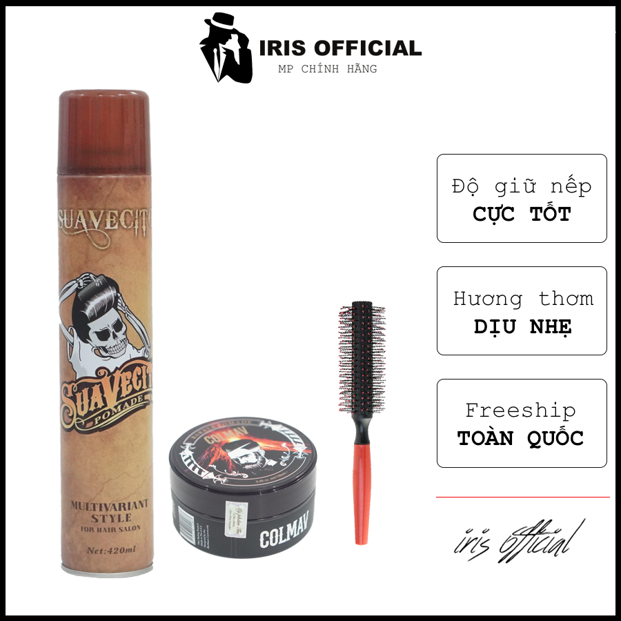 Combo sáp vuốt tóc nam & nữ pomade nam kingdom u.s.a siêu giữ nếp + gôm xịt tóc | wax vuốt tóc cao cấp siêu giữ nếp sap vuot toc & gel vuot toc