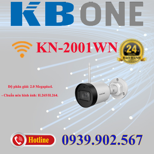 Camera IP hồng ngoại không dây 2.0 Megapixel KBVISION KBONE KN-2001WN