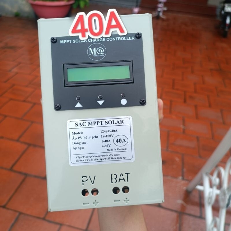 Sạc 40A không wifi - Sạc MPPT Năng lượng mặt trời 40A hệ 12v - 48v bảo Hành 12 tháng - sạc MPPT Mạnh Quân