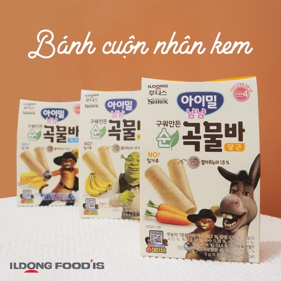 Bánh cuộn ngũ cốc Idong cho bé từ *M+