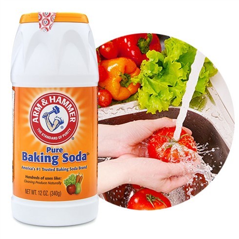 Bột rửa rau, củ, quả Baking soda ARM & HAMMER hộp 340gr của Mỹ