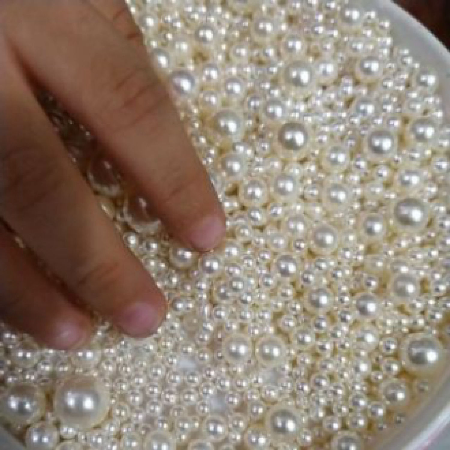 100gam hạt ngọc châu ngọc trai nhựa không lỗ 10mm