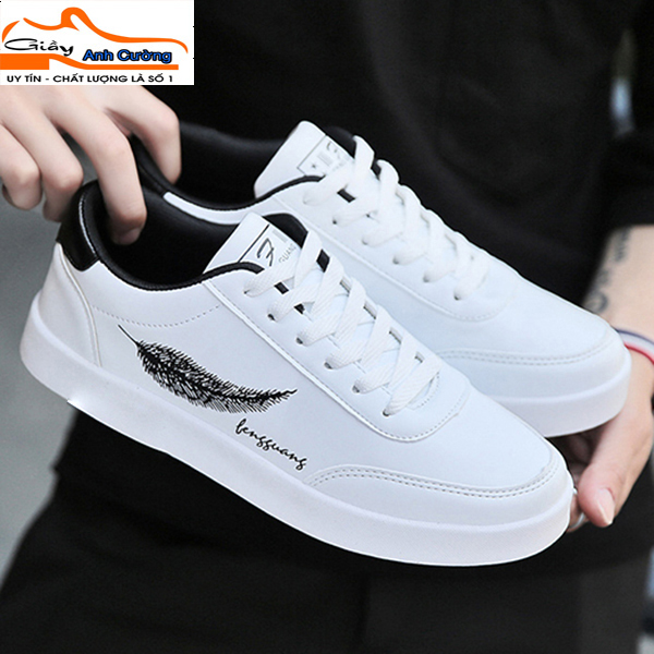 Giày thể thao nam trắng - giày sneaker nam trắng - Hottrend - Anh Cường(SHOES01)