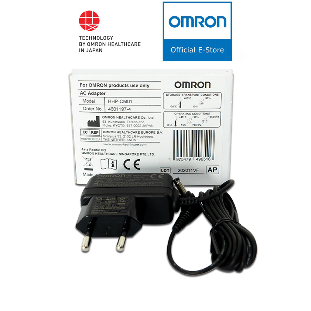 Bộ đổi nguồn chính hãng OMRON AC220 V/ 6VDC (tránh pin chảy nước làm hỏng máy) - Dùng cho máy đo huyết áp tự động bắp tay