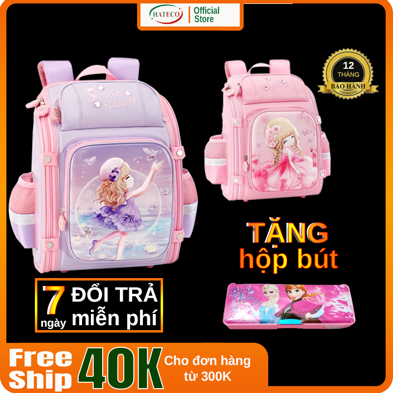 Balo chống gù cho học sinh tiểu học, ba lô chống gù siêu nhẹ, chống nước, có phản quang, là món quà cho bé vào năm học mới, làm quà tặng tết thiếu nhi 1-6