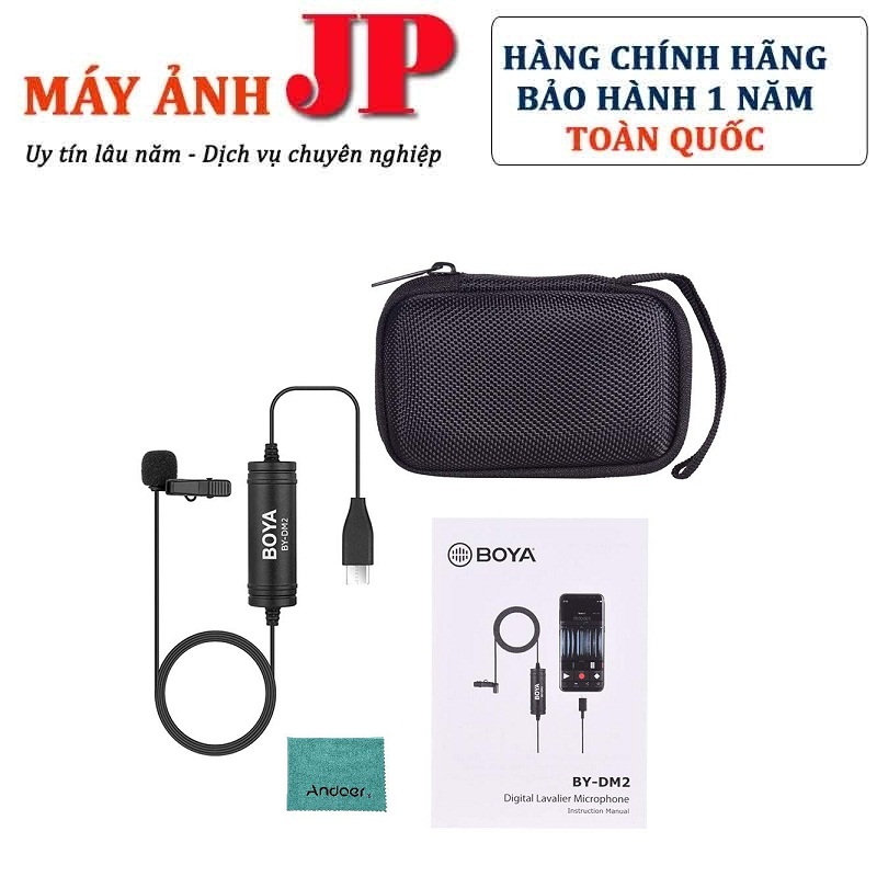 Micro đôi cài áo cổng type c boya by-dm2