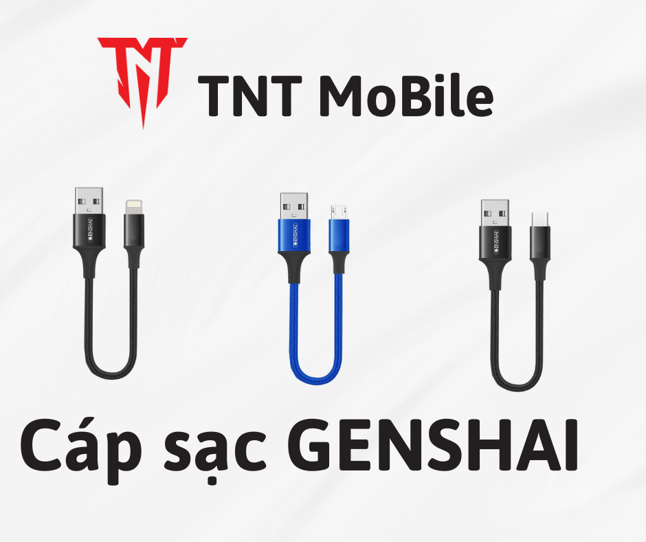 Cáp sạc genshai 20cm gt202, gm202, gl202 micro, type c , lightning