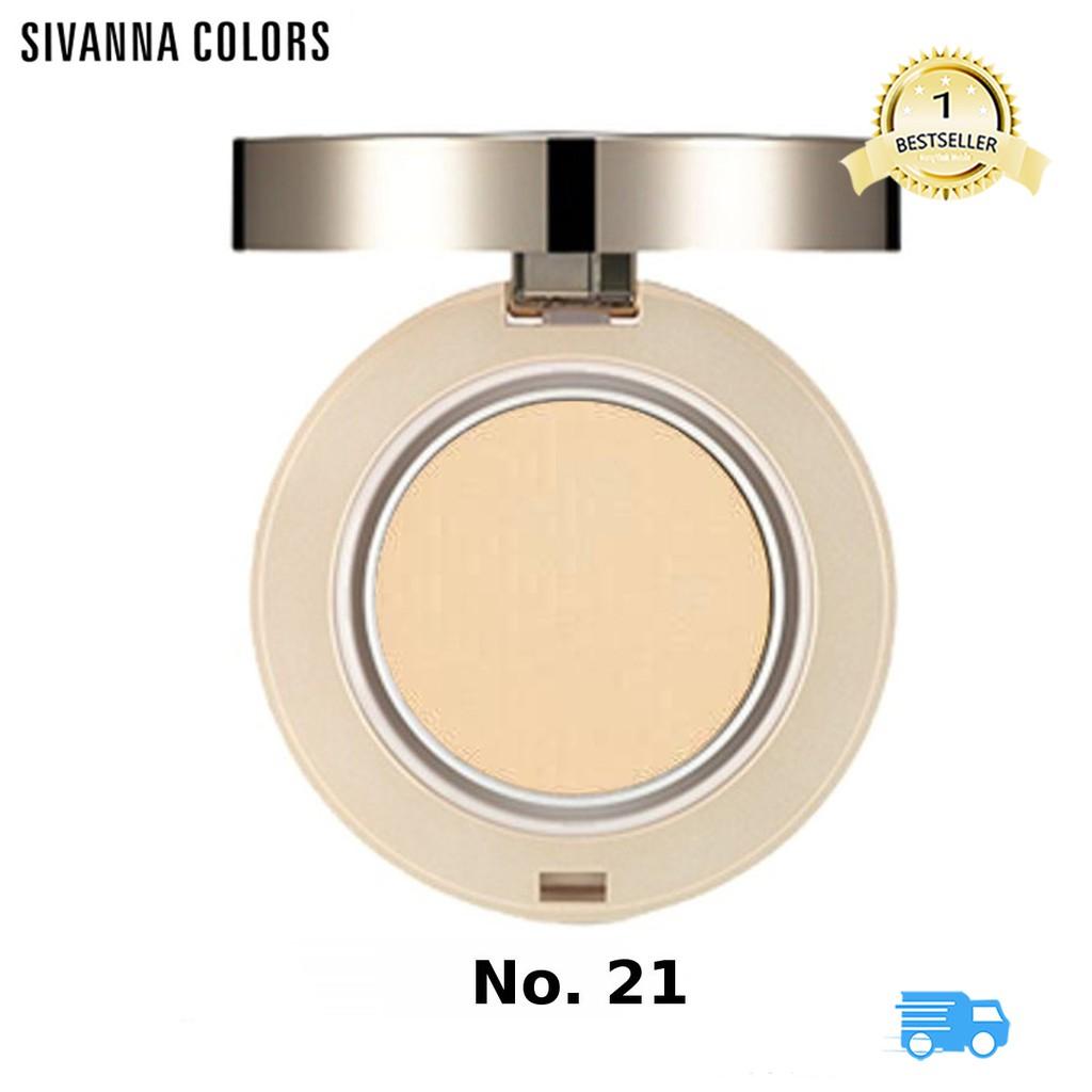 [Sivanna] Phấn phủ Sivanna Colors Gold Collagen Powder Ampoule Two way Pact spf 15 PA+++ HF675