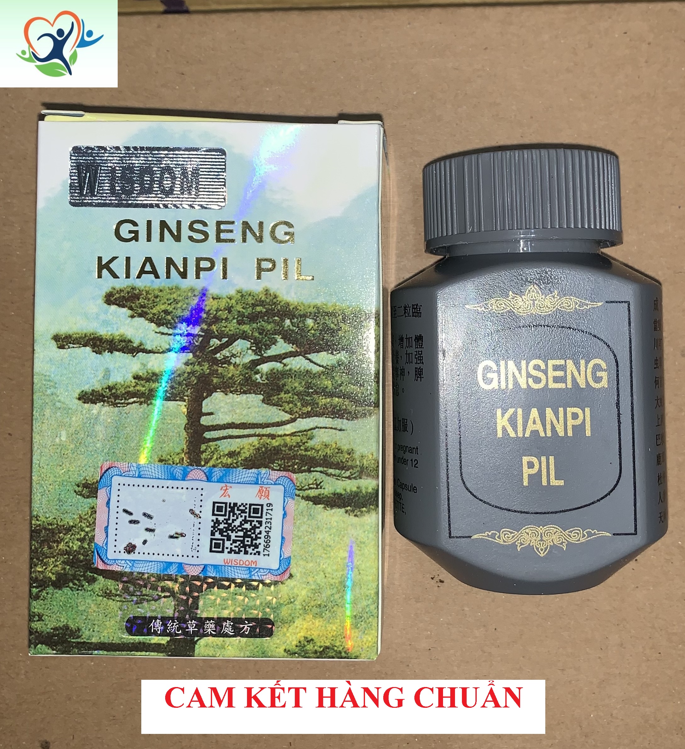 Tăn.g Câ.n-Nhân S.âm Kiệ.n T.ỳ Kha.i Vị Bổ H.oàn 60v (xám) - Bồ.i bổ cơ thẻ