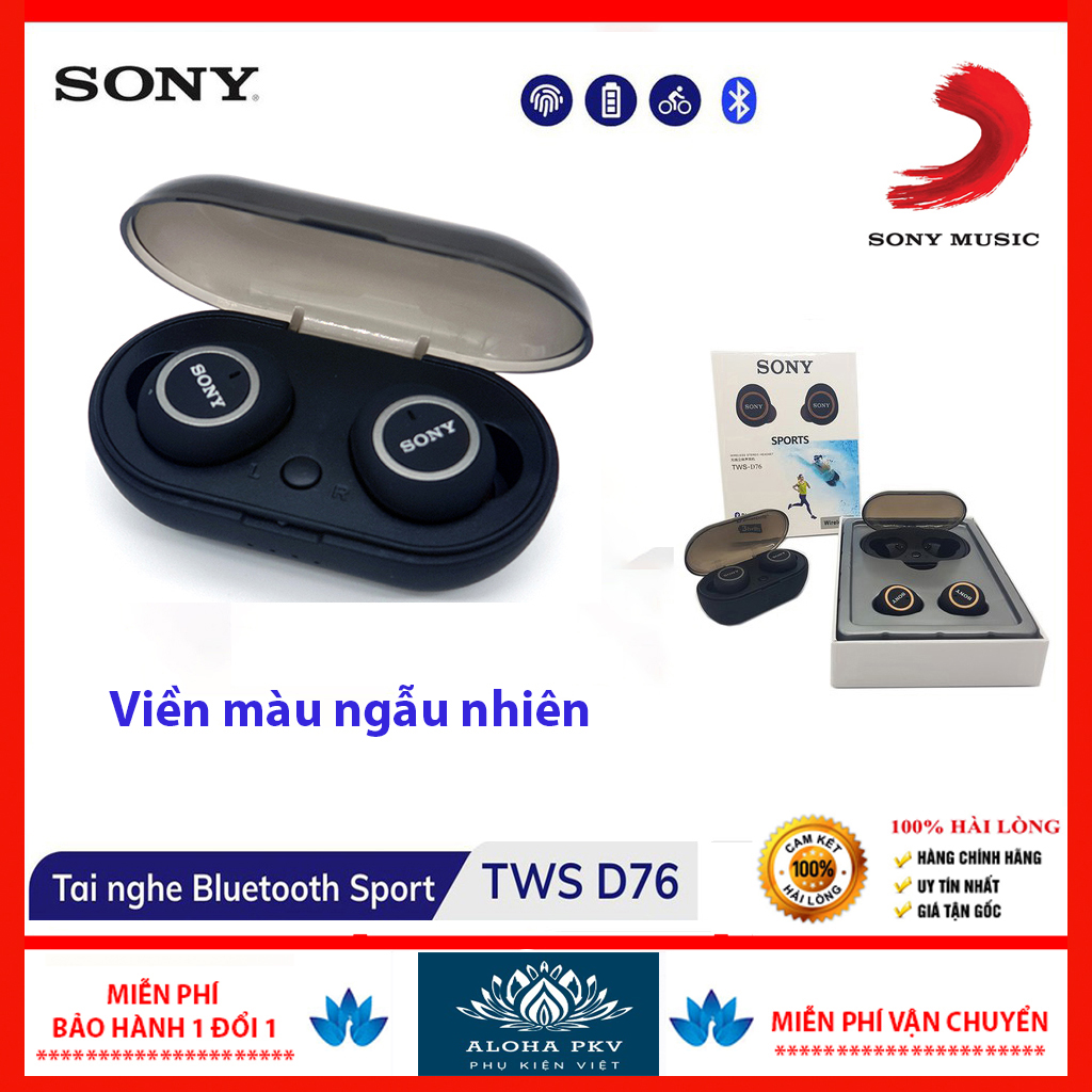 [HCM]Tai Nghe Bluetooth blutooth Không dây Sony TWS5 giống Sony D76 dùng cho iphone android chống ồn giá rẻ hay hơn