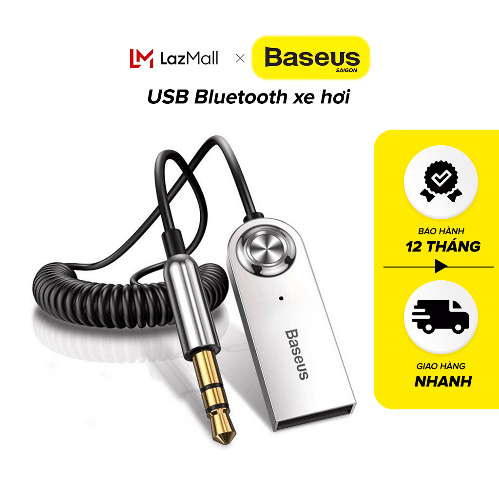 Usb bluetooth xe hơi, ô tô caba01 jack cắm 3.5mm, bluetooth 5.0 cho xe hơi, loa âm thanh, đầu thu âm nhạc - caba01