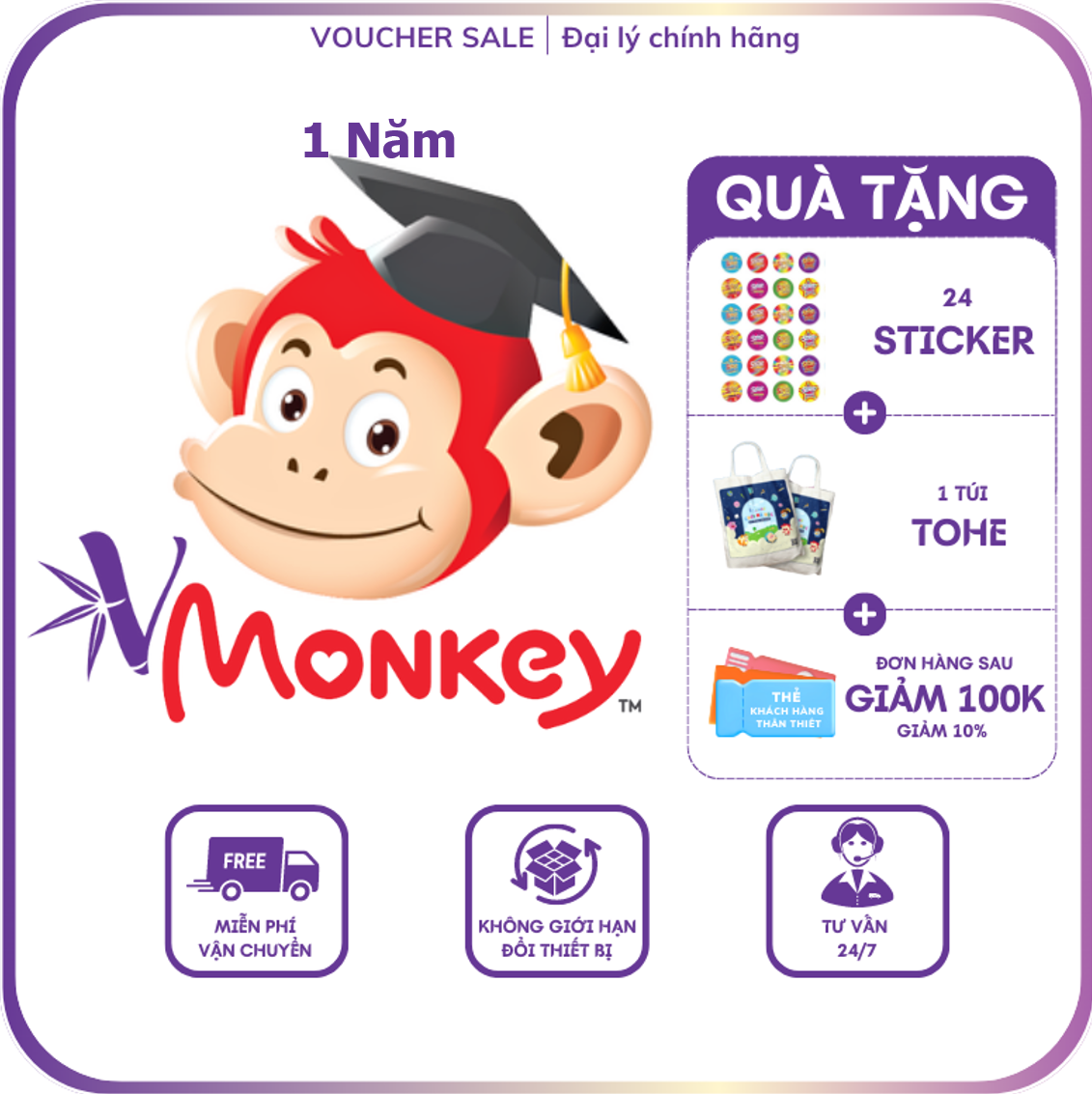 Vmonkey 1 NĂM - Kho truyện tranh tương tác và kho sách nói khổng lồ
