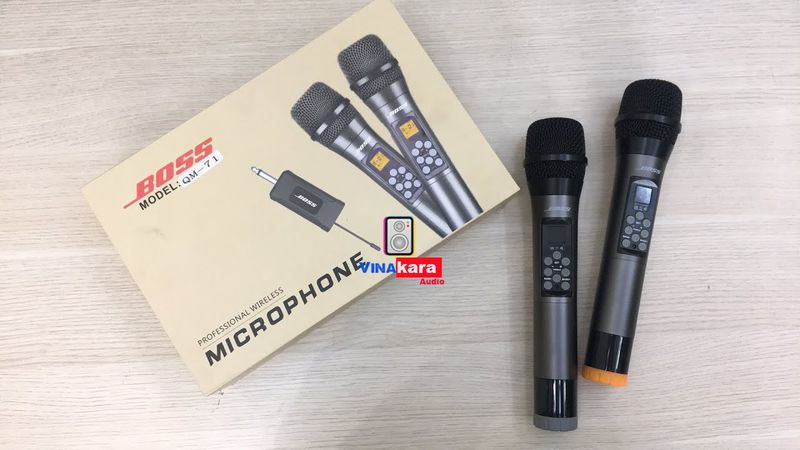 Micro boss qm 71 thân nhôm sóng uhf echo bass trep cho amply, loa kéo