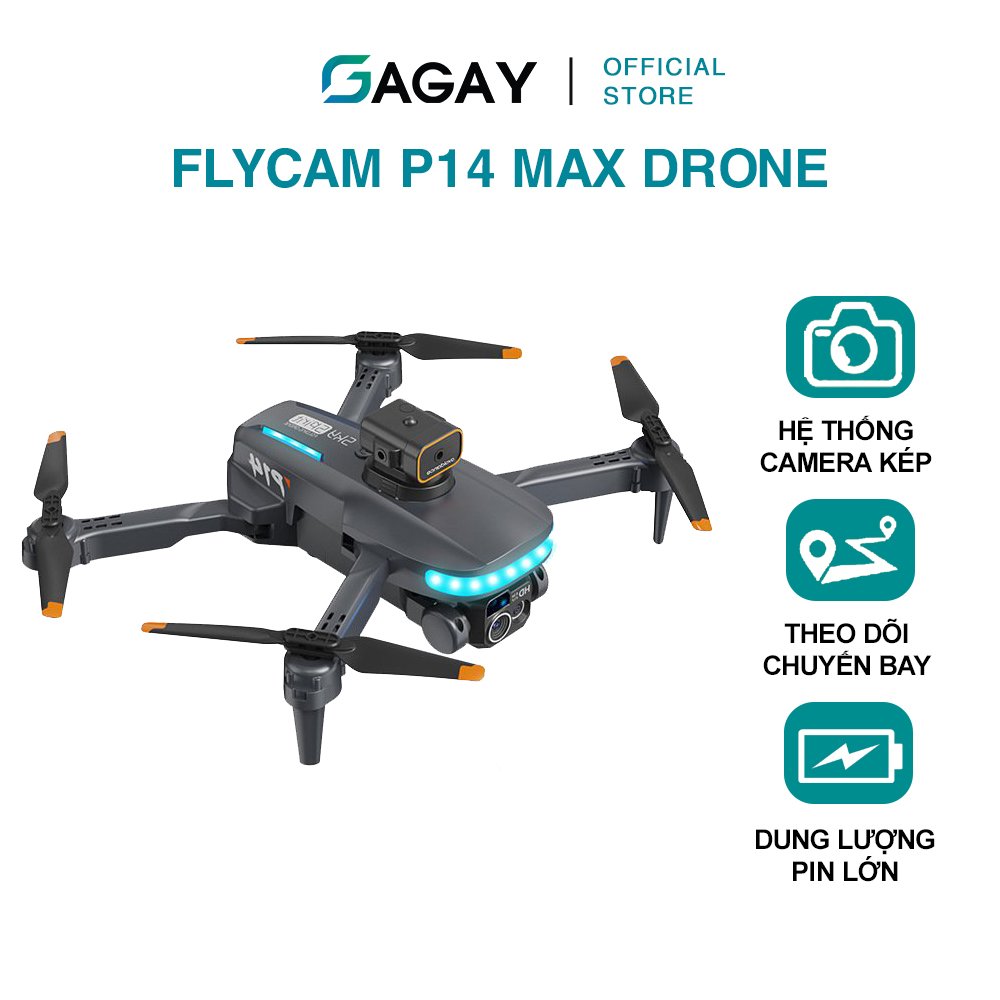 Flycam giá rẻ P14 bay ổn định, nhào lộn 360 , fly cam  phù hợp cho người mới tập bay gagay