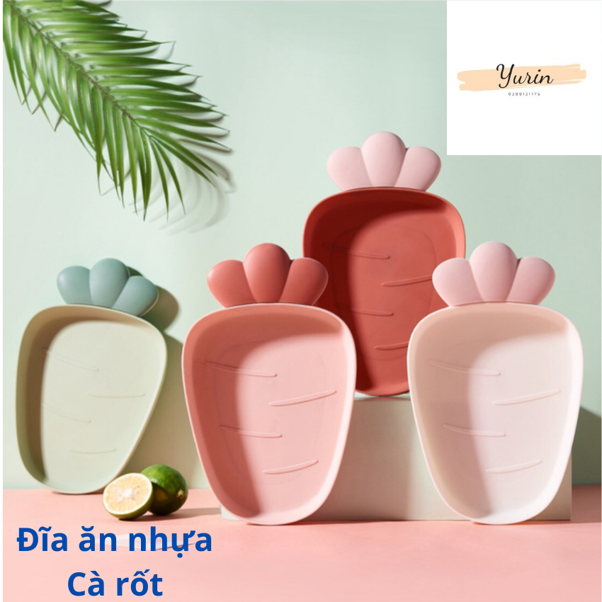 Đĩa ăn nhựa Cà rốt - dĩa ăn nhựa hình Cà rốt