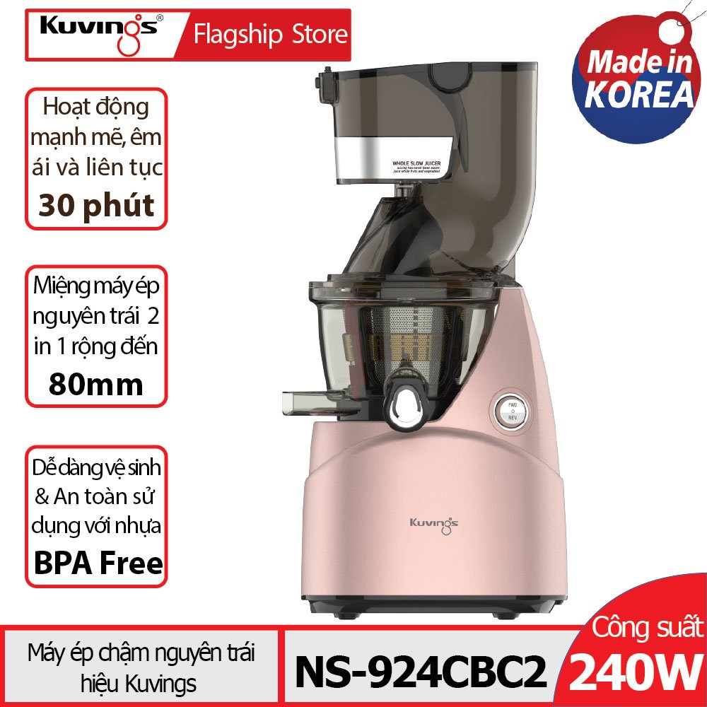 Máy ép trái cây tốc độ chậm kuvings ns-924cbc2 - màu hồng