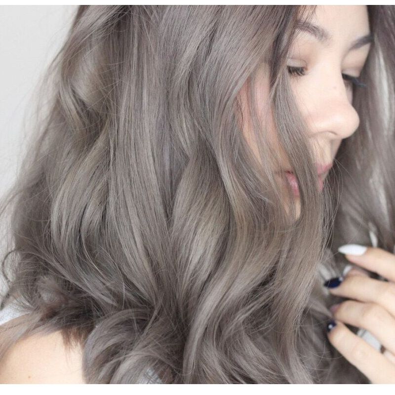 Thuốc Nhuộm Tóc Combo Màu Nâu Khói Sáng Nâu Khói Trầm Xám Khói Siêu Tôn Da Tặng Oxy Trợ Nhuộm