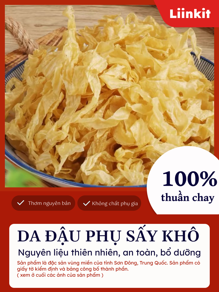 Da đậu phụ đặc sản Sơn Đông sấy khô, da đậu phụ thuần chay an toàn, chất lương cao