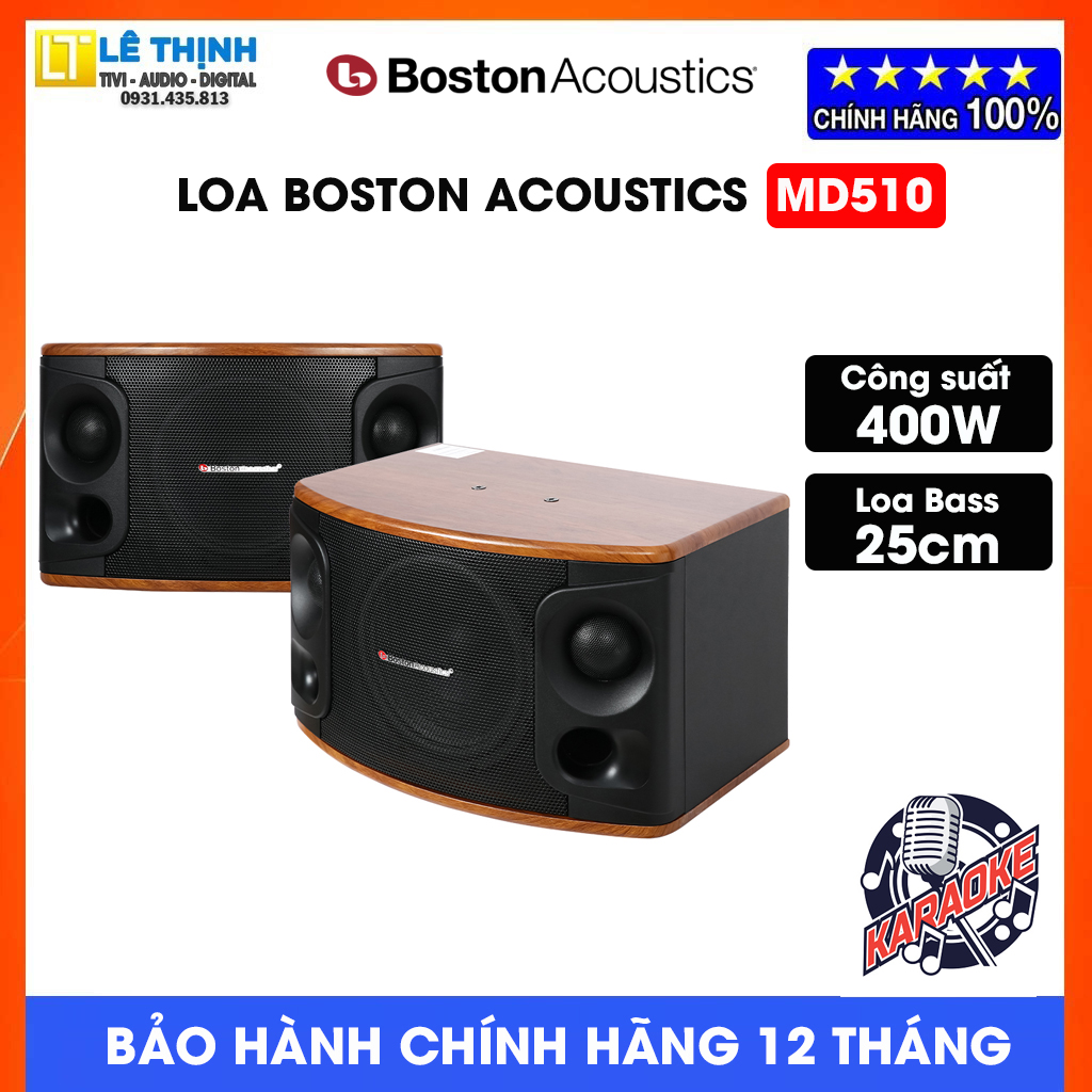 Loa Bookshelf Boston Acoustics MD510 ,công suất 400W, Bass 25cm, nghe nhạc