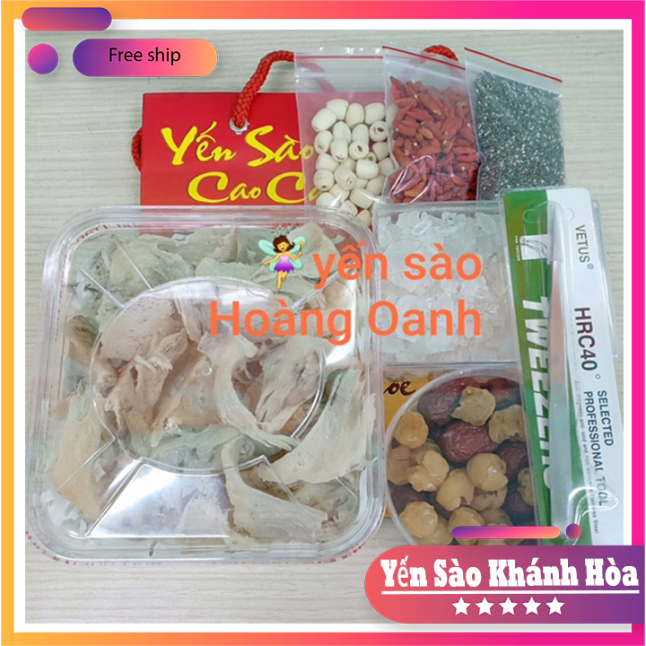 Chân yến thô 50g Khô - Yến Sào Nha Trang -Khánh Hòa ( Tặng Đồ Chưng + Nhíp )