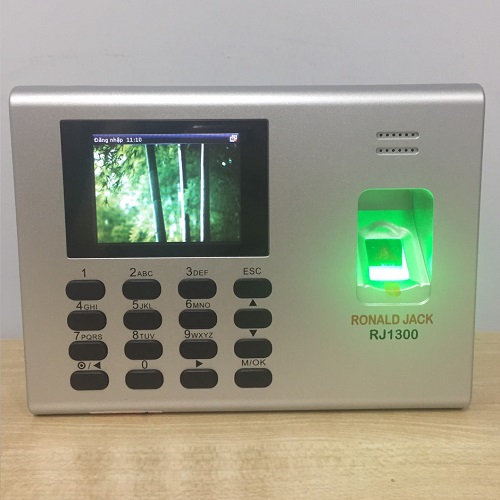 Máy chấm công vân tay & thẻ từ ronald jack rj1300