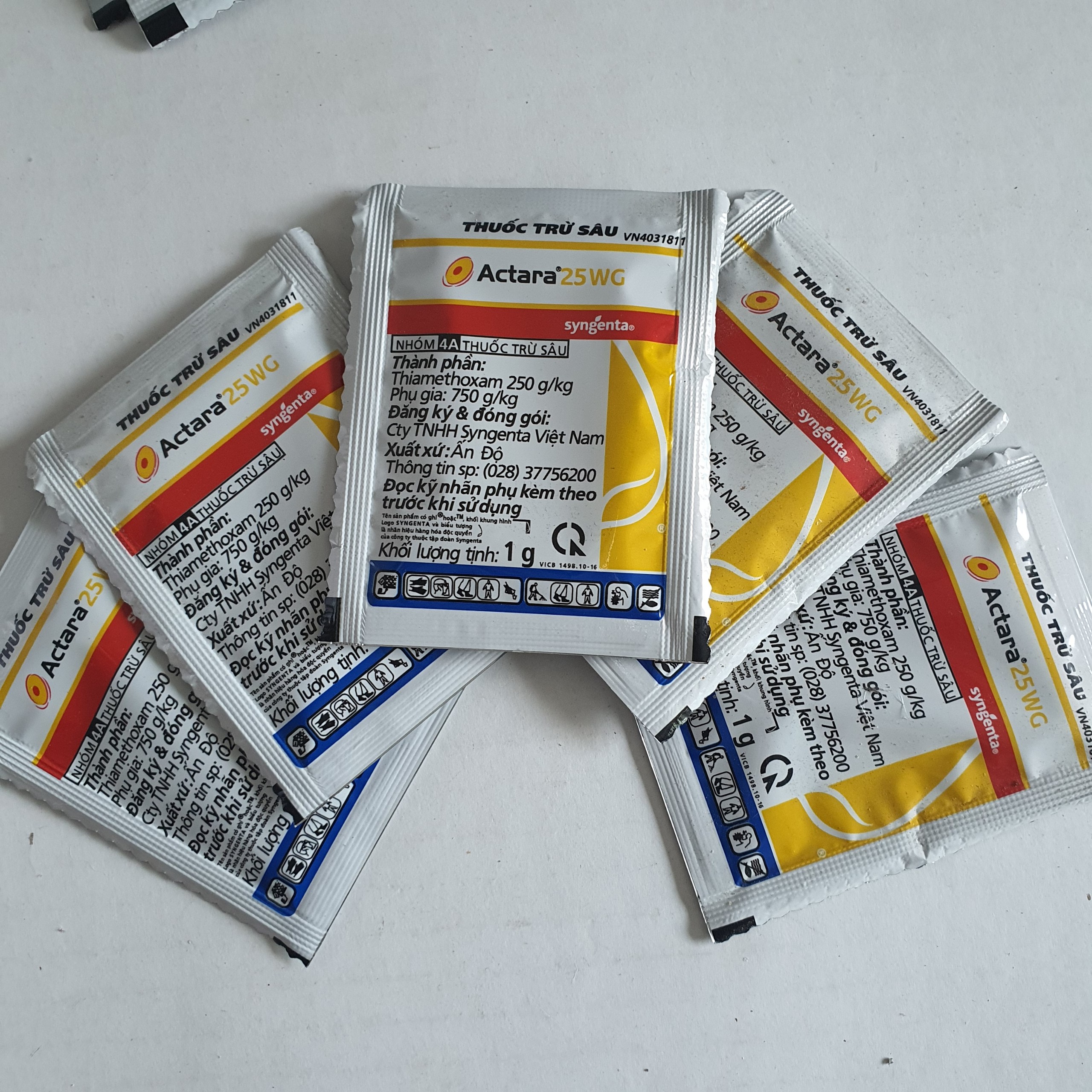 5 gói Actara 25WG trừ sâu rầy - Gói 1gr