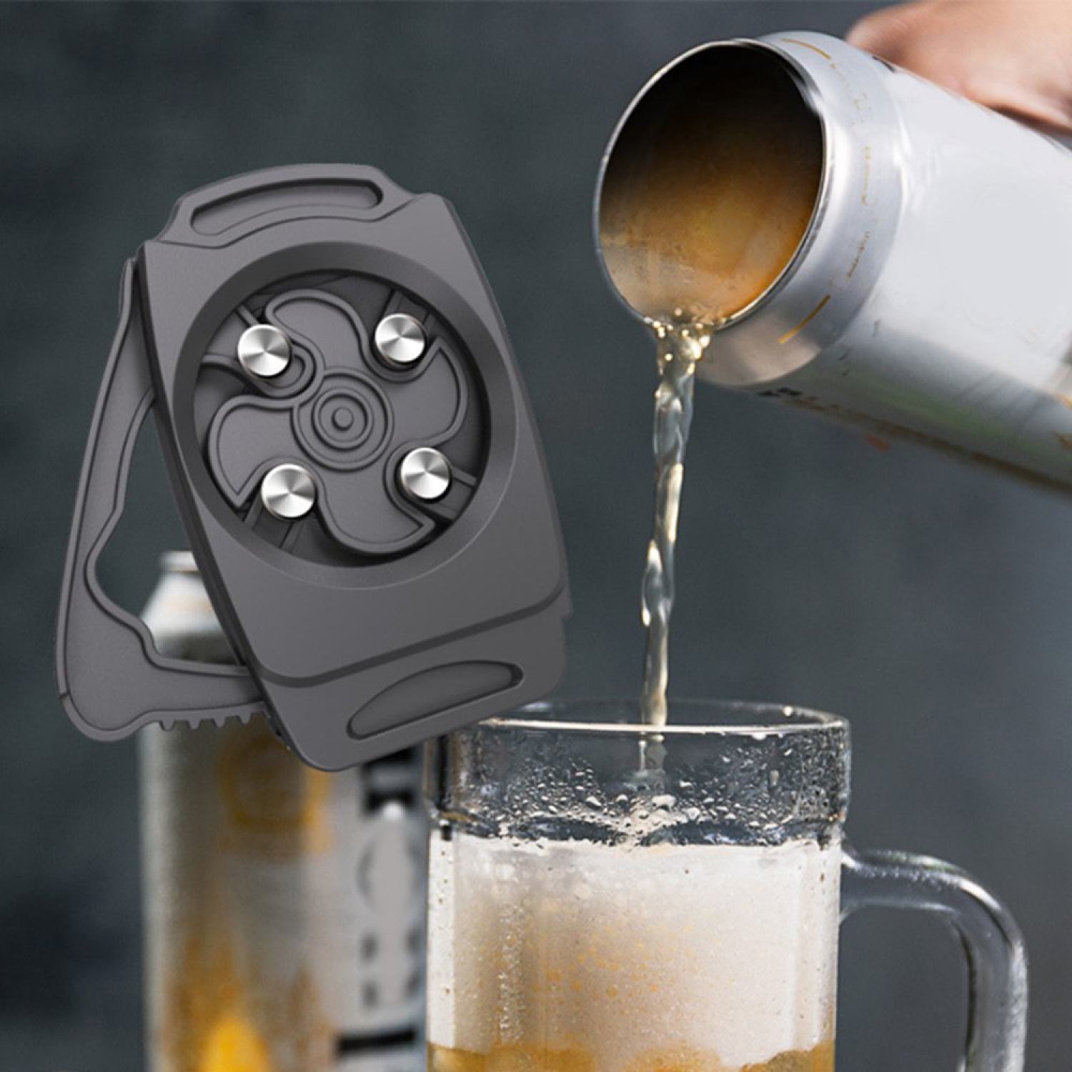 Dụng cụ mở nắp lon bia,khui cắt nắp lon nước ngọt đồ hộp đa năng thông minh chuyên dụng
