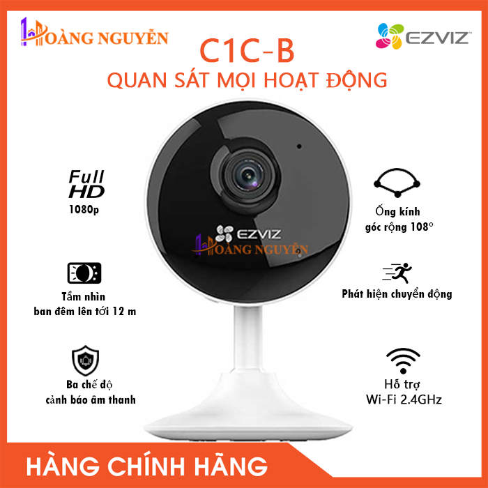 Camera ip wifi ezviz c1c -b cs-c1c-1d1wfr 2.0 megapixel 1080 - chính hãng ezviz - công nghệ hoàng nguyễn