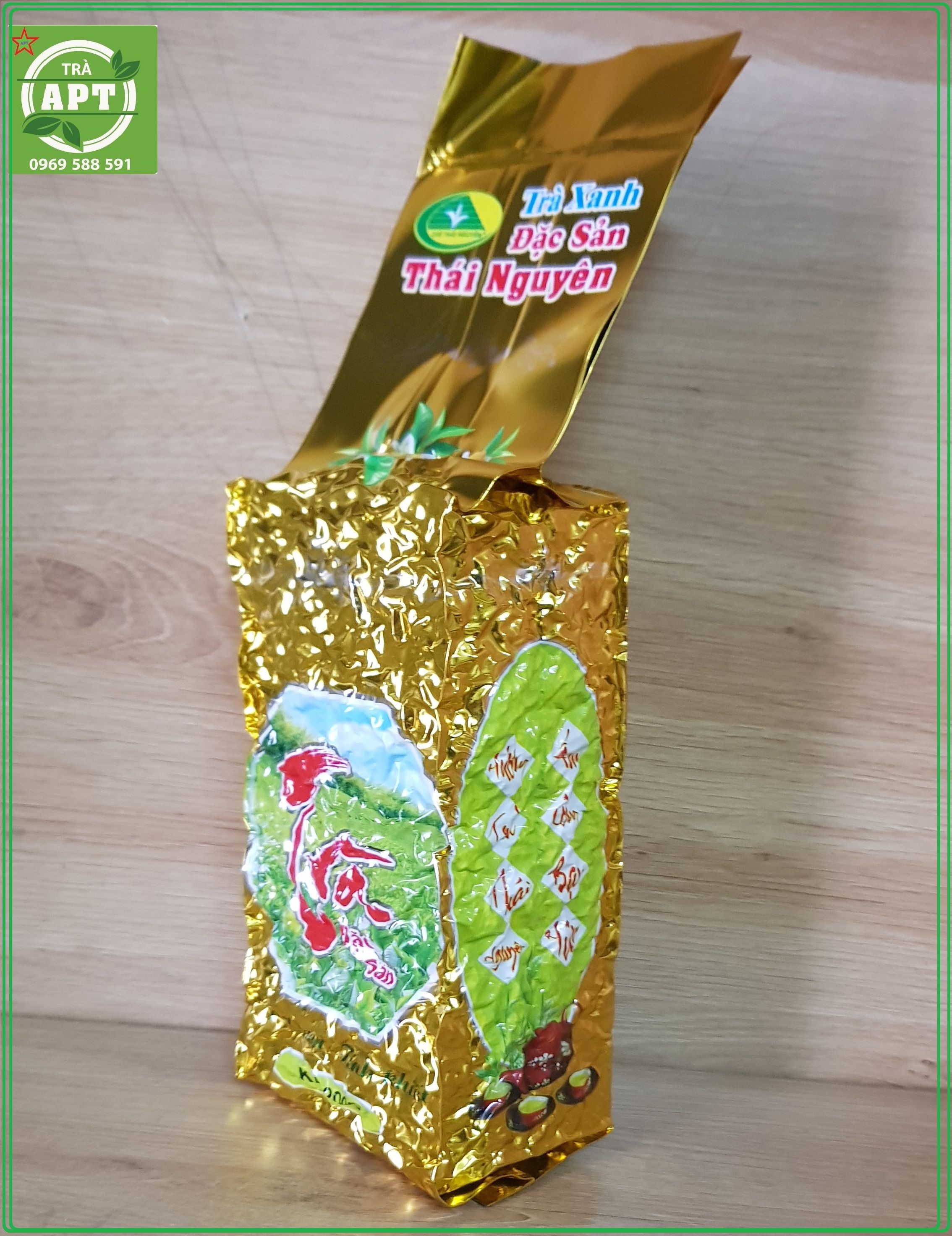 Trà thái nguyên tân cương 200gr loại 2, nước xanh apt