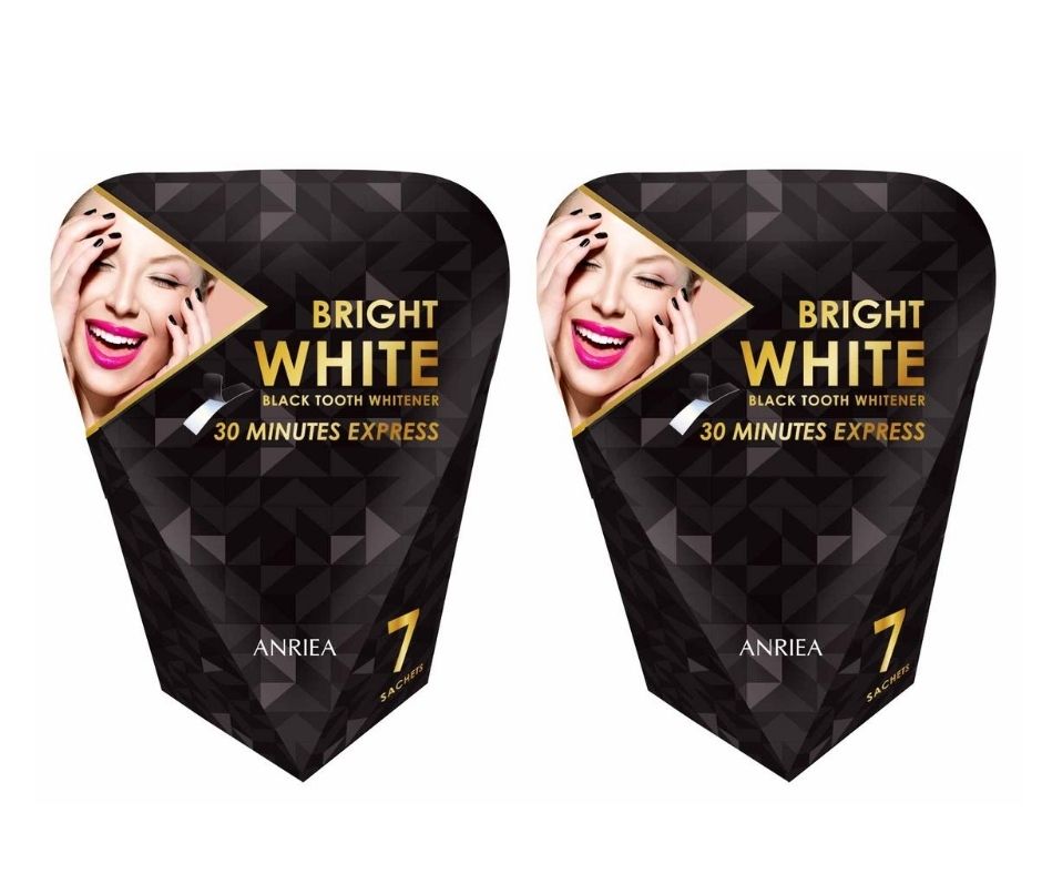 [Liệu Trình 14 Ngày Miếng Dán] Miếng Dán Trắng Răng Anriea Black Tooth Whitening - 30 Minutes Express