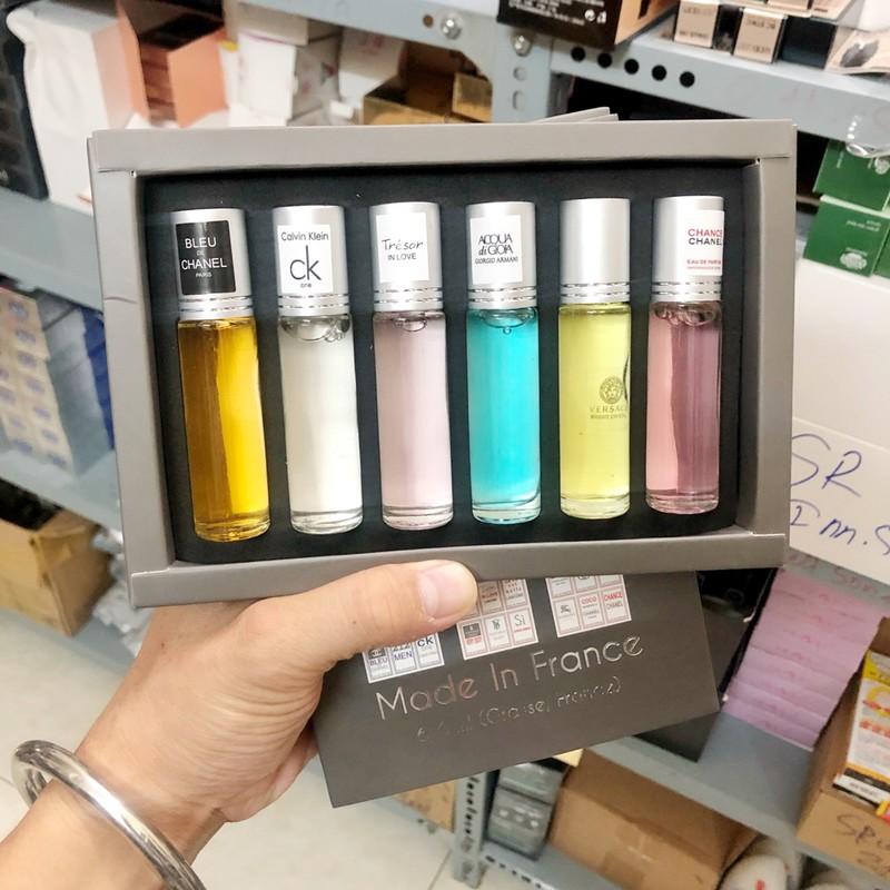 [HCM]Sét 6 Chai Nước Hoa Nam Nữ - Nước Hoa Pháp Dạng Lăn Nhiều Mùi  Tiện Lợi Siêu Thơm
