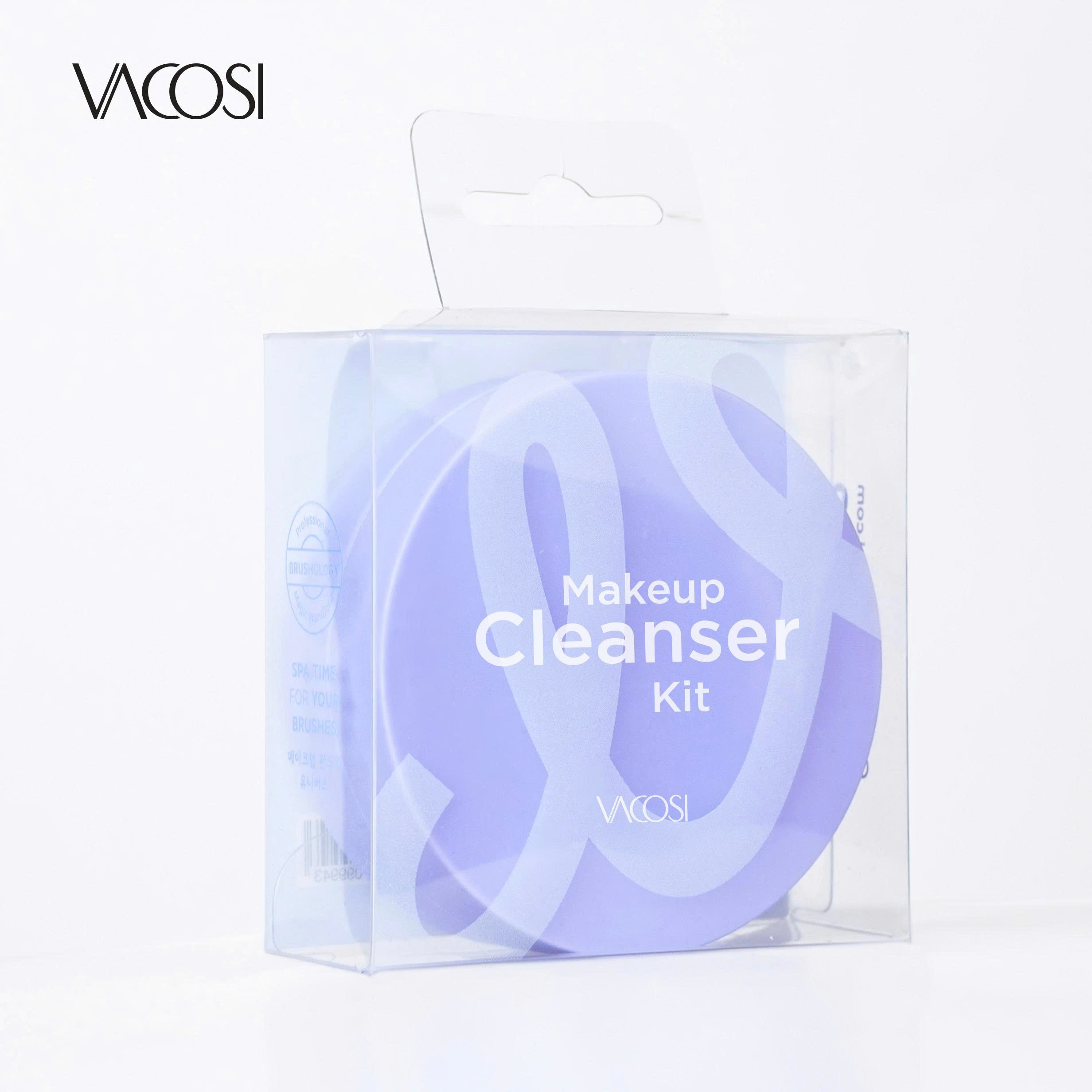  HỘP RỬA CỌ TRANG ĐIỂM KÈM XÀ BÔNG VACOSI - DC14 - VACOSI MAKEUP CLEANSER KIT 