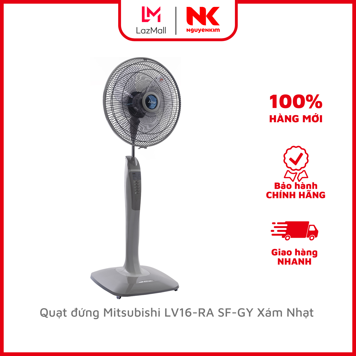 Quạt đứng mitsubishi lv16-ra sf-gy xám nhạt