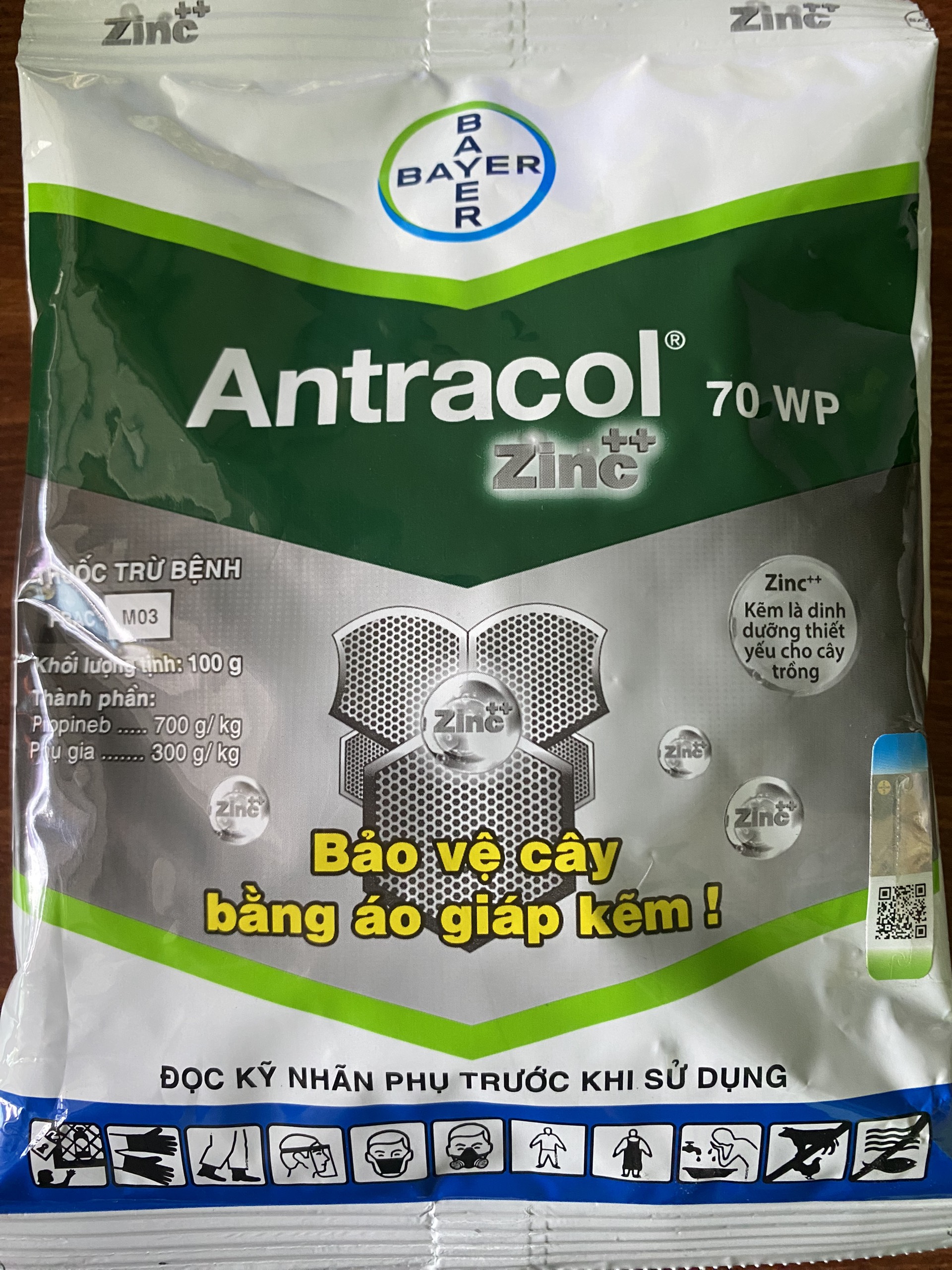 Thuốc trừ bệnh antracol 70wp 100gr