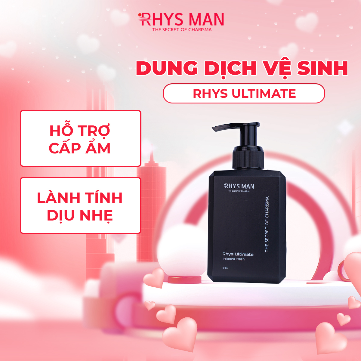 Dung dịch vệ sinh nam giới hương bạc hà RHYS MAN Rhys Ultimate 120ml-Hàng chính hãng