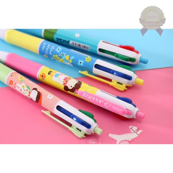 Combo 3 Bút bi 4 màu hình BTM dễ thương