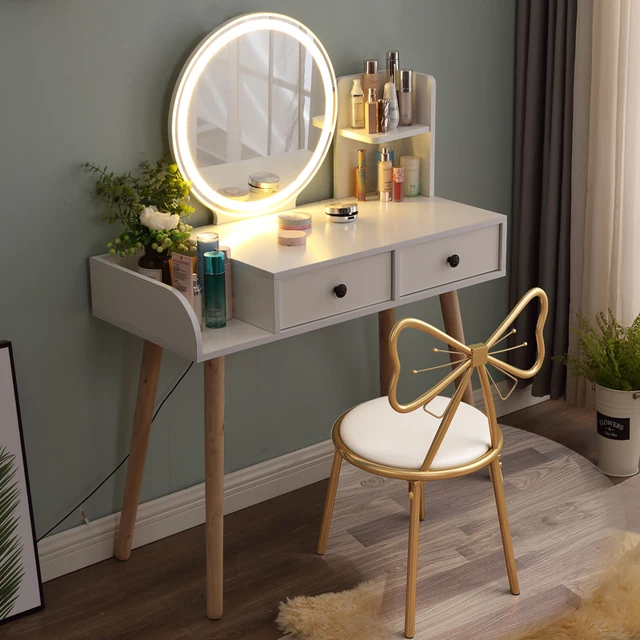 combo Bàn trang điểm HDFURNITURE A87 rẻ đẹp phong cách đã có gương thường