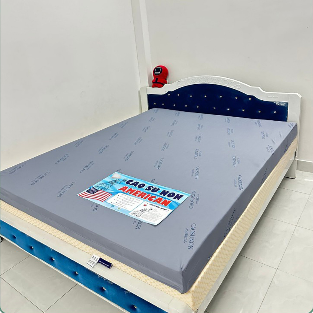 ( FREE SHIP HCM ) Nệm Cao Su Non (Ép Tổng Hợp ) American Than Hoạt Tính Kháng Khuẩn, Thông Thoáng Êm ái