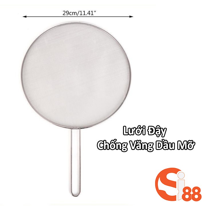 Lưới vợt đậy chống bắn dầu mỡ tiện dụng đường kính 29cm, nắp chảo chống bắn mỡ GD210