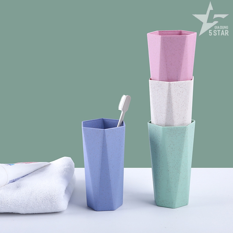 Ly, cốc đánh răng, đựng bàn chải, kem đánh răng để nhà tắm tắm dùng súc miệng hoặc uông nước 5STAR