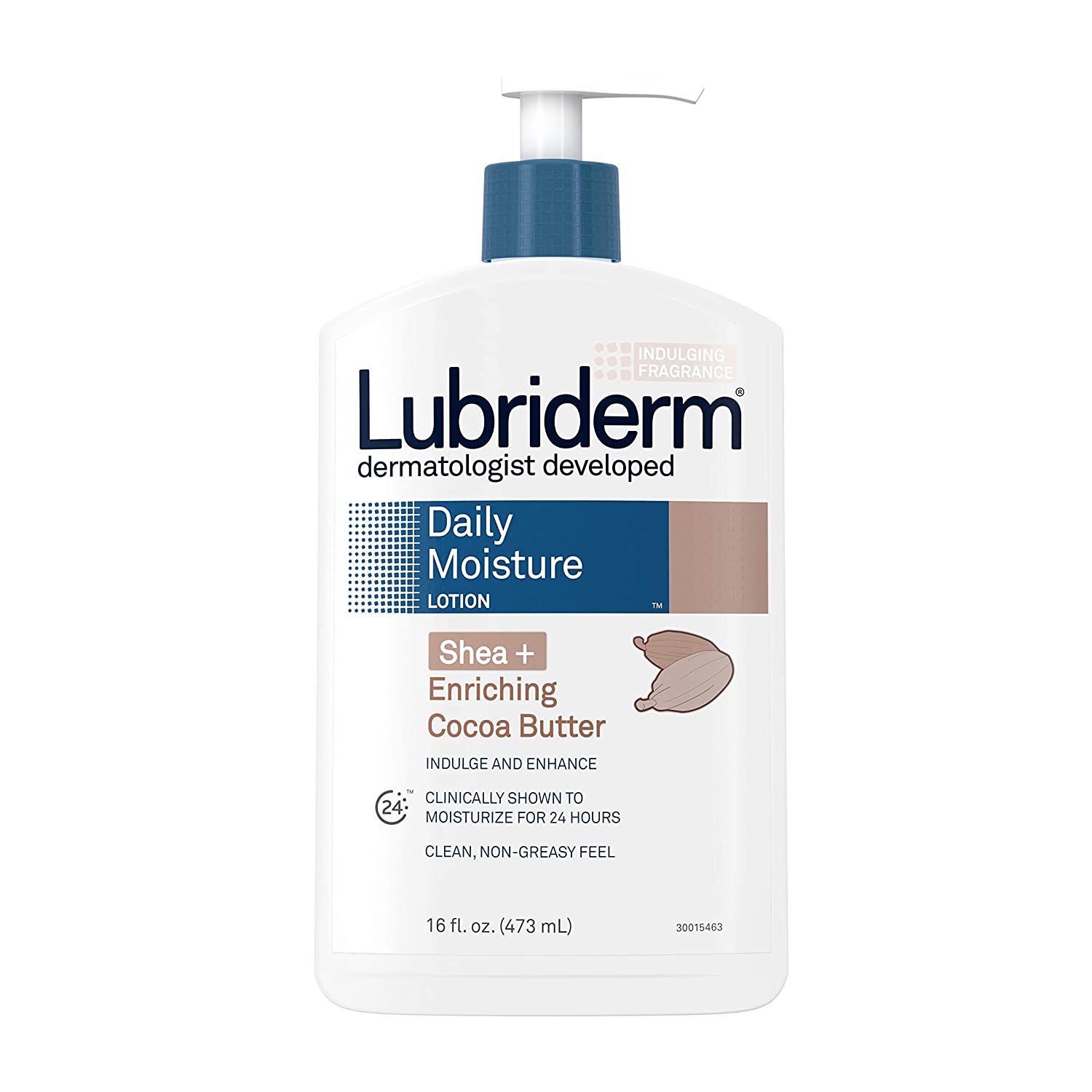 Dưỡng thể cho da khô Lubriderm Daily Moisture Lotion Shea + Enriching Cocoa Butter For Dry Skin 473ml (Mỹ)