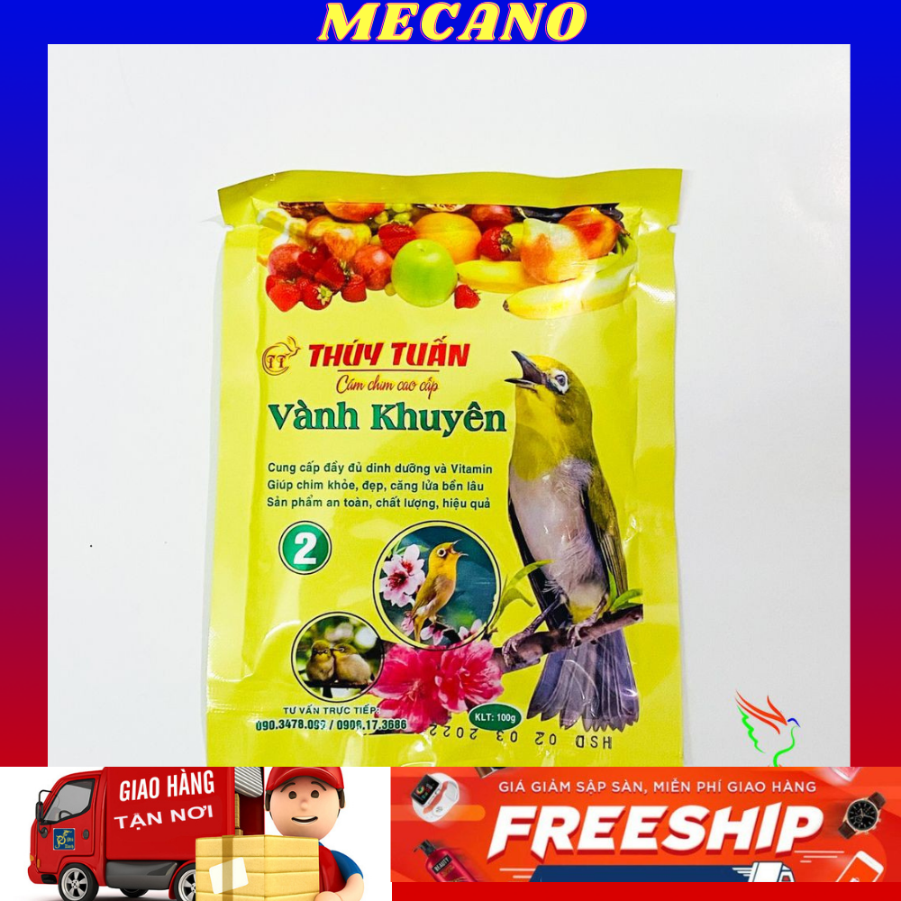 Cám chim vành khuyên Thúy Tuấn số 2 cao cấp 100gram - Cám khuyên Thúy Tuấn cao cấp giá rẻ