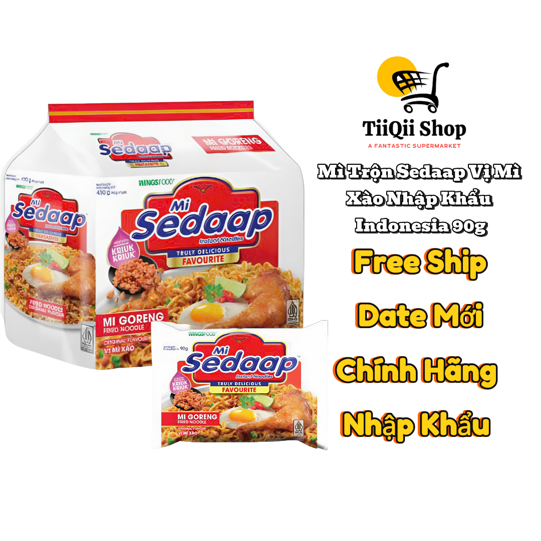 [ Combo 10 Gói ] Mì Trộn Ăn Liền Sedaap Vị Mì Xào 90g - Đậm Đà Vị Mì Xào, Hương Vị Ngon Tuyệt, Tiện Lợi - Nhập Khẩu Chính Hãng Indonesia - Phân Phối Bởi KIDO Group