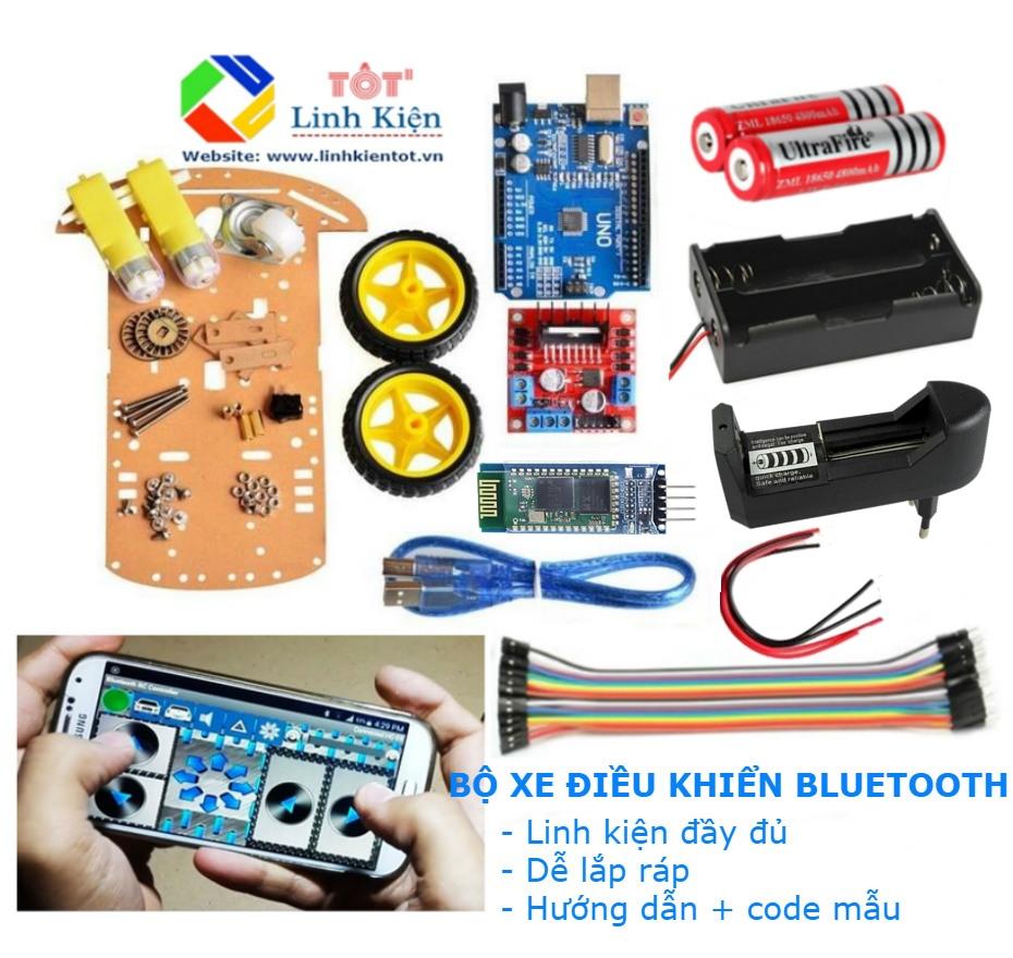 [TỐT NHẤT] Bộ Xe Thực Hành Arduino Điều Khiển Bluetooth (Car 0)- KIT Tự Học Arduino
