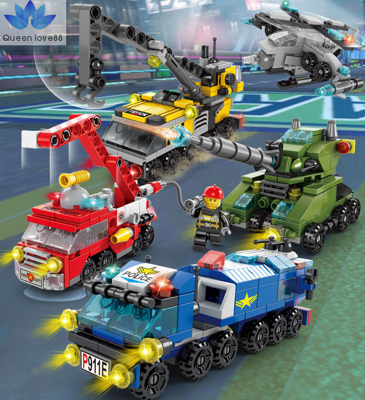 [MUA 4 TẶNG 1] Đồ chơi lắp ráp ô tô, máy bay 8612, Đồ chơi lego, đồ chơi lắp ráp, đồ chơi xếp hình, xe đồ chơi, police car toys, chất liệu nhựa ABS an toàn - QUEENLOVE88