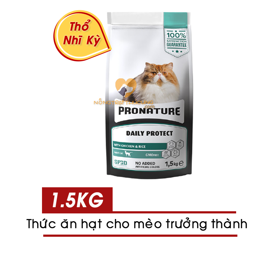 Thức ăn hạt cho mèo lớn pronature 1.5kg - vị gà gạo -