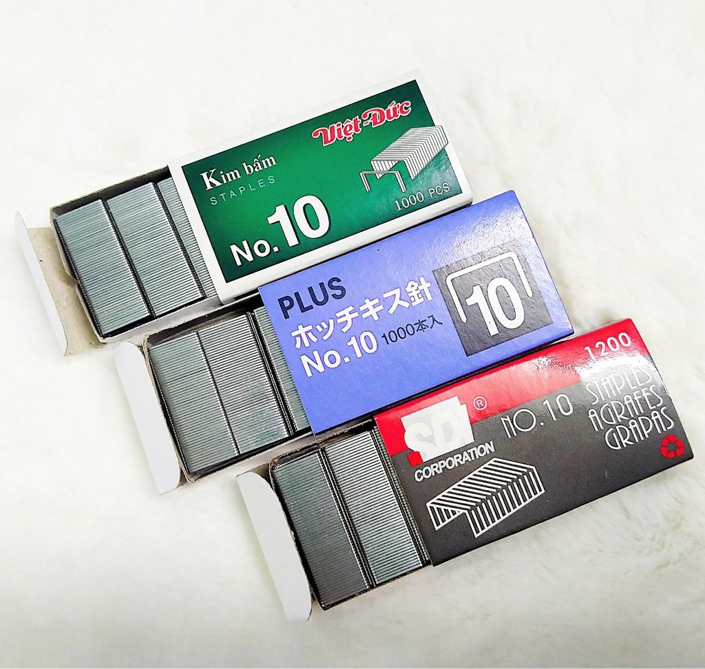 20 hộp nhỏ kim bấm số 10 plus, kim sdi, kim việt đức