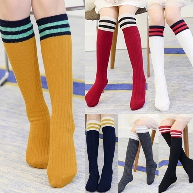Combo 10 đôi tất đùi, cao cổ phong cách Hàn cho bé gái từ 3 đến 6 tuổi