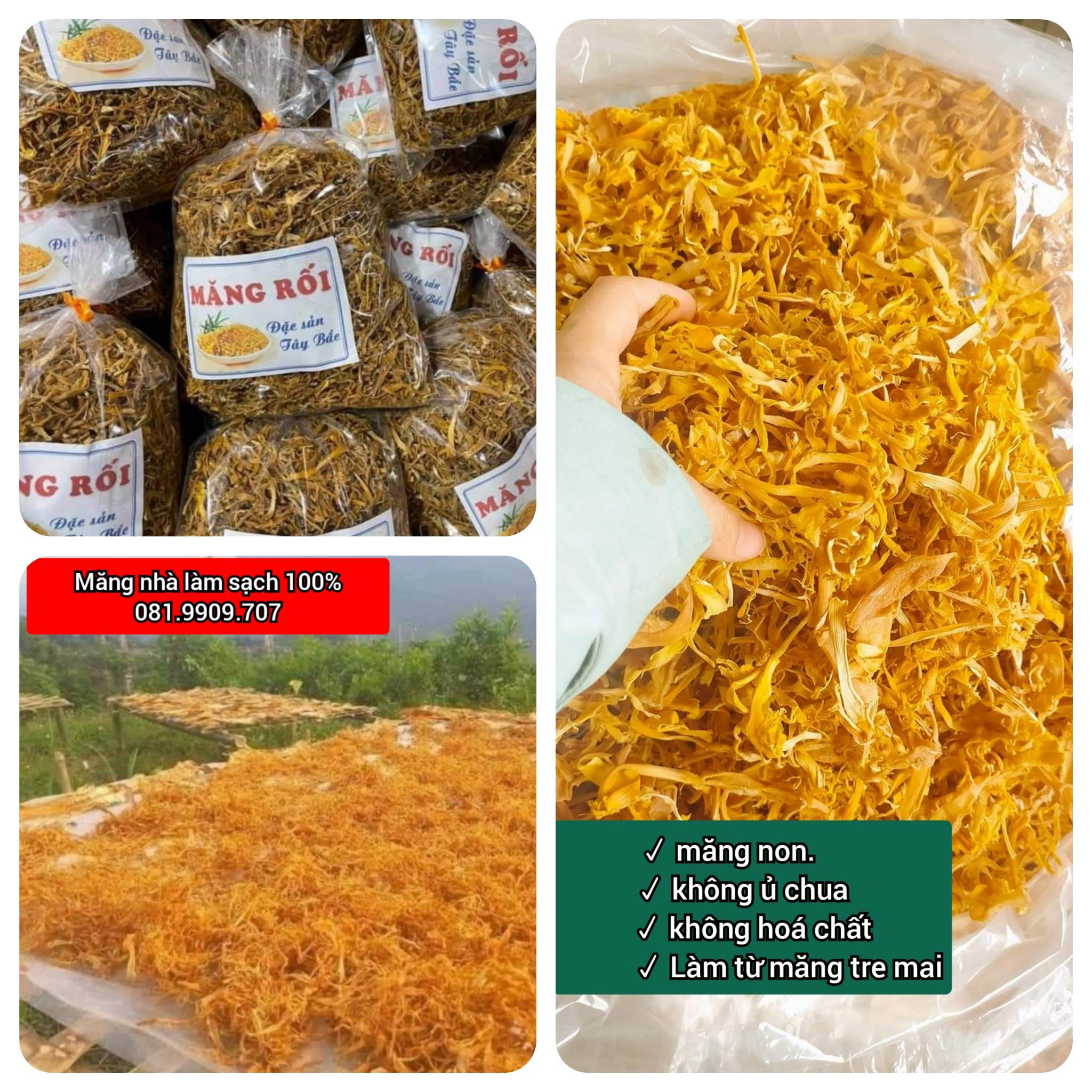 Măng khô xé sợi chuẩn sạch 100%, nhà tự làm