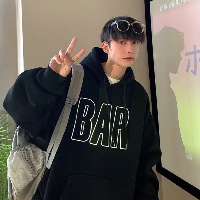 ÁO HOODIE BAR TAY BỒNG CHẤT NỈ NGOẠI